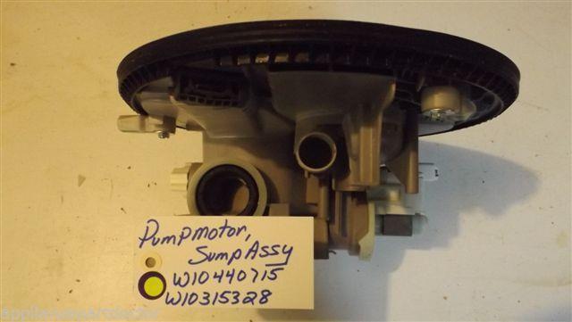 KENMORE DISHWASHER W10440715 W10315328 pump motor, sump used part KENMORE DISHWASHER W10440715 W10315328 pump motor, sump used part